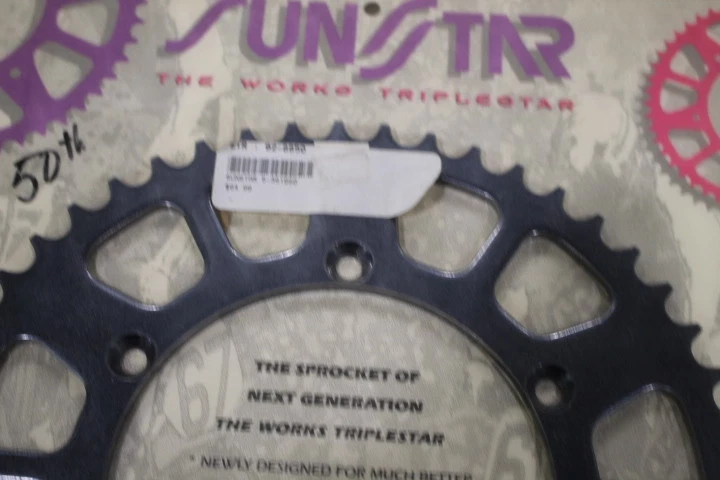 1994 KAWASAKI KLX650R SUNSTAR REAR BACK SPROCKET 50T 1093 7075-T6 K-1093WKS N.O. - Image 3 of 4
