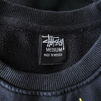 Vintage Stussy Paint Splatter World Tour Sweater Crewneck Size