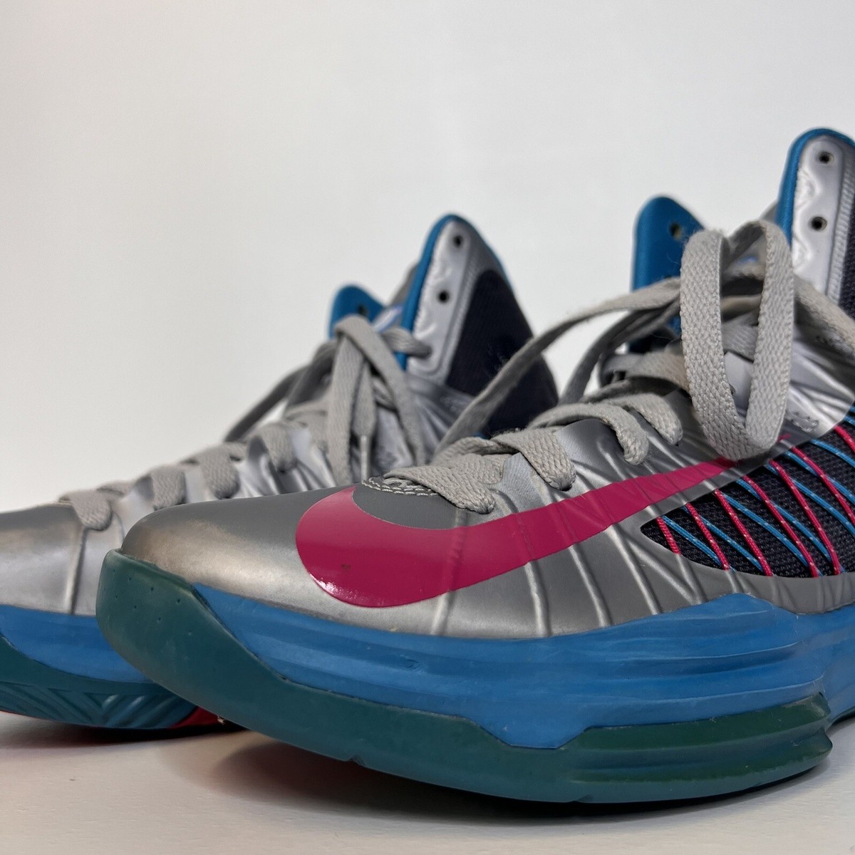 Nike Lunar Hyperdunk WBF - Wolf Grey/Fireberry-Dynamic Blue size 10.5 Nike Hyperdunk 2017 Low TB  main image 4