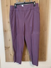 Alfred Dunner Purple Stretch pull On Pants Size 14 nwot