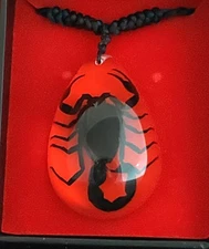 Black Scorpion Red Teardrop - Large goth punk alt ghoul dark