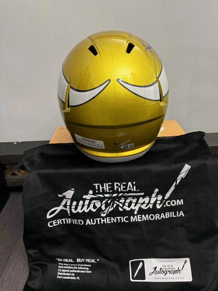 赫歇尔·沃克签名维京人闪光灯 FS 复制品全尺寸头盔贝克特 — 第 2/4 张图片