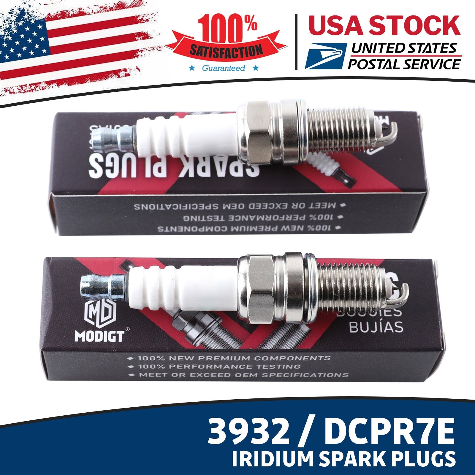 2PCS For NGK Laser Iridium DCPR7E NICKEL Spark Plugs 3932 For Harley Davidson