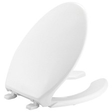 BEMIS 1950-000 Toilet Seat,Elongated Bowl,Open Front 2P891