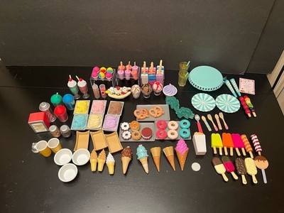 Our Generation Sweet Stop Ice Cream Truck Birthday Accessories Food Lot 100+ Pc