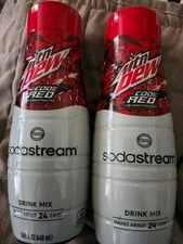 2 X Sodastream Zero Sugar Mt Dew Code Red Beverage Mix 14.9 oz Soda Stream 05/26