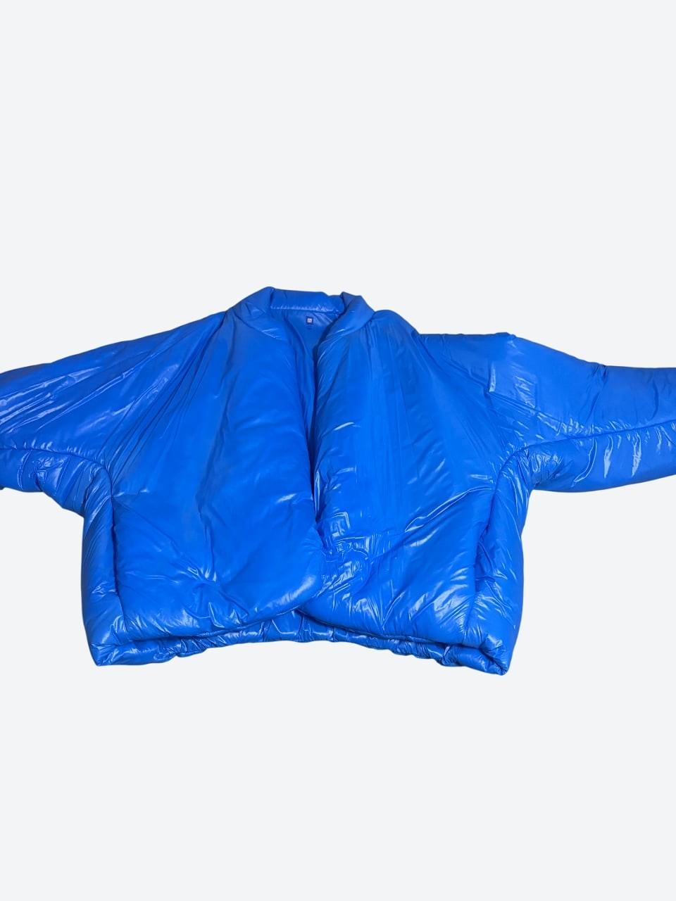 YEEZY GAP Round Jacket Blue Nylon Puffer Size Large YZY Oversized Cropped Fit image 8