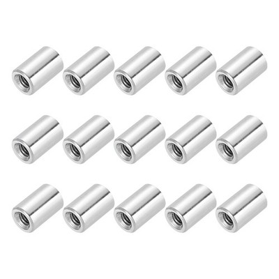 15 Stück M4x0.7mm Steigung 4mm/0.16'' 304 Edelstahl Runde Kupplungsmutter