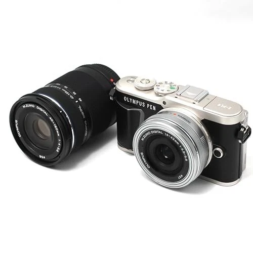OLYMPUS PEN E-PL9 Negro + 14-42mm, 40-150mm Doble Zoom Kit con Batería, Cargador Foto 2 de 3