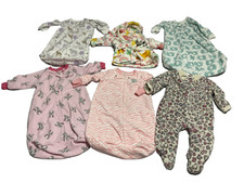 Lot of 6 Carters Fleece Baby Infant Blanket Sleeper Sacks 0-9mo  Baby Gear snap