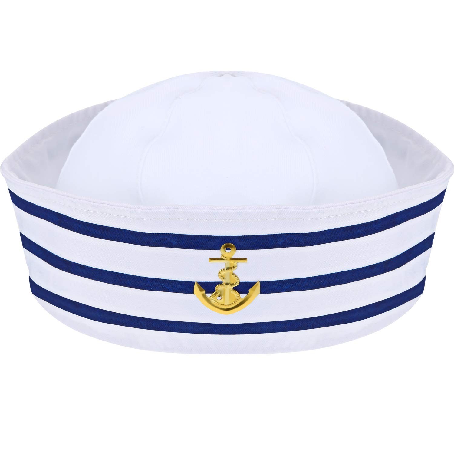 Syhood Sailor Hat White Sailor Captain Cap for Men Women Kids Adult Halloween...