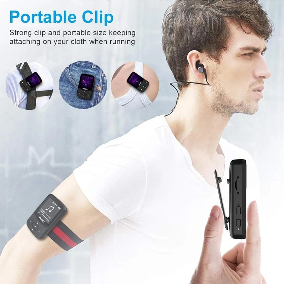64GB Clip Reproductor MP3 Deportivo Bluetooth 5.3,Hifi MP3 Player Portátil Sin P - Imagen 3 de 4