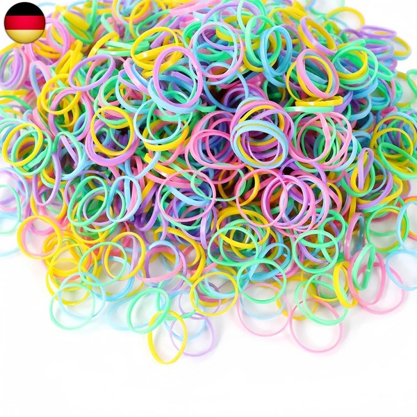 1000 StüCk Haargummis ?Mehrfarbige Elastische Haargummis BäNder,MäHnengummis Ha-image