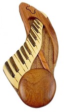 Note and Keyboard - Secret Wooden Puzzle Box