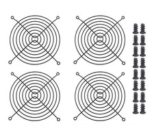 Easycargo 4pcs 140mm Fan Grill Guard Black with Screws