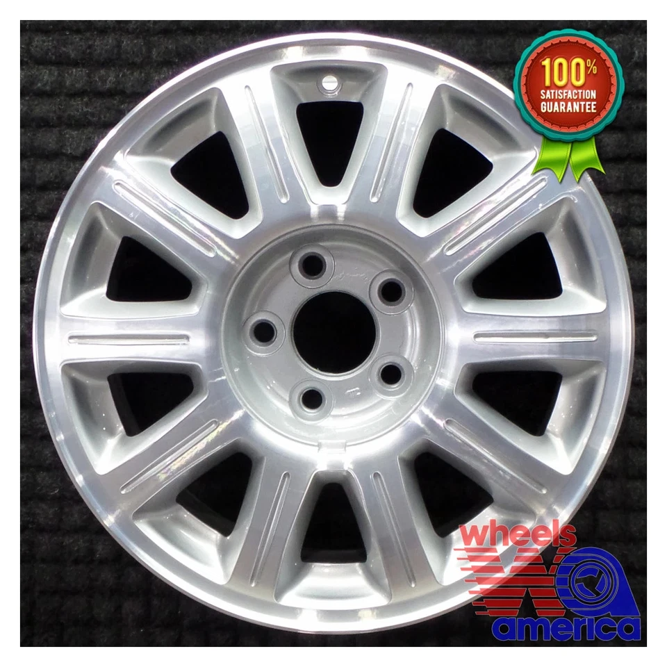 Llanta Ford Lincoln Continental Windstar 16 plateada mecanizada de fábrica OE 3309 Foto 2 de 4