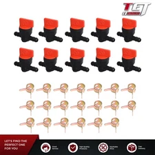 10-Pcs 1/4" Straight In-Line Gas Motorcycle Fuel Shut-off/Cut-off Valves Petcock