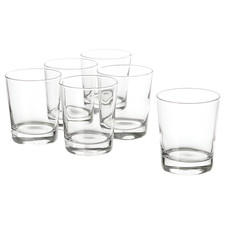 IKEA GODIS Glasses Clear 23cl Set of 6 Small Drinking Tumblers Water Juice Glass