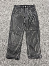 Gap Faux Leather Pants Women 10/30 Cheeky Straight Sky High Black Goth Biker