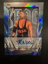 2026 Topps Chrome WWE Kevin Nash Legend Blue Refractor On Card Auto/150 #BCA-KEN