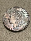 1896 Morgan Dollar $1 Silver High Grade BU UNC STUNNING RAINBOW TONING MM