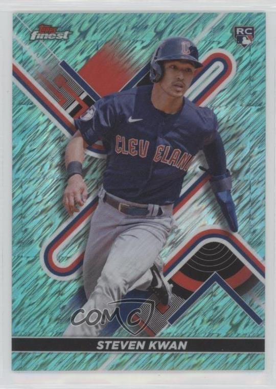 2022 Topps Finest Aqua Shimmer Refractor 86/175 Steven Kwan #30 0wl1
