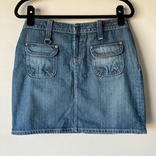 Vintage Polo Ralph Lauren Polly Denim Jean Mini Skirt Y2K Women's 8