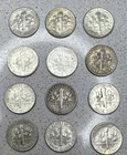 Roosevelt Lot of 12 Circulated 10C Dimes Uncertified US Coins 1962