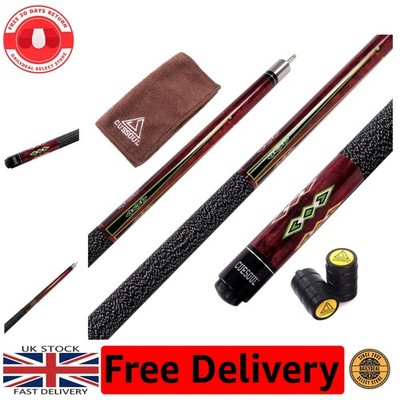 Fachmännisch gefertigter 58 Zoll Billard Queue Stick: kanadischer Ahorn & Lederspitzen
