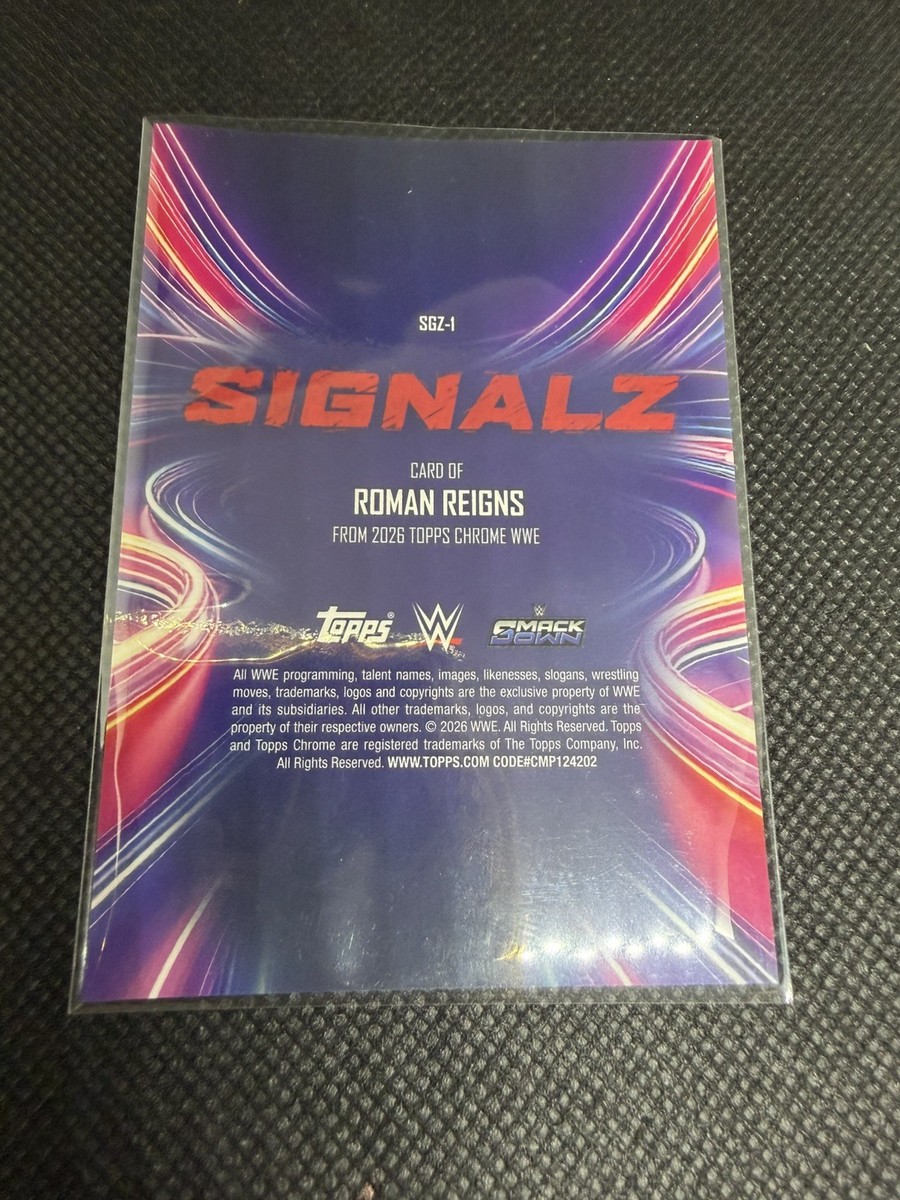 2026 Topps Chrome WWE Roman Reigns Signalz Case Hit Ssp SGZ-1 | eBay