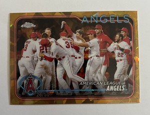 2024 TOPPS CHROME SAPPHIRE GOLD #279 LOS ANGELES ANGELS /50 (OHTANI + TROUT!)
