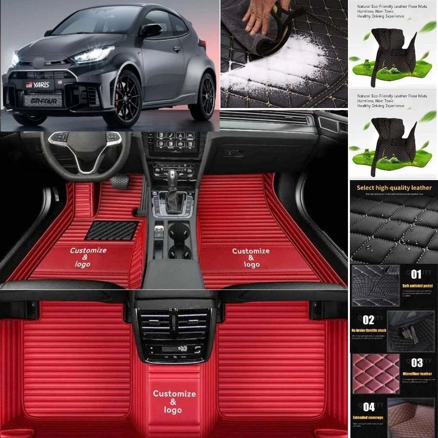 For Toyota ECHO Car Floor Mats Luxury Waterproof Carpets Liners Interior Auto Foto 4 de 4