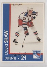 1989-90 Marine Midland New York Rangers Team Issue David Shaw 3c7