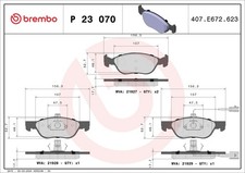 Bremsbelagsatz Scheibenbremse PRIME BREMBO P 23 070 für ALFA LANCIA FIAT BRAVO 1