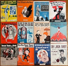 18 1920s MEMORABLE SONG TITLES sheet music CATEGORIES Medicine DRINKING Dialect+