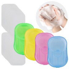 Soap Paper Sheets, 400 Sheets Mini Portable Disposable Travel Soap Boxes Hand...