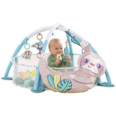 Infantino 4-in-1 Sloth Jumbo - Combination Baby Activity Gym and Ball Pit