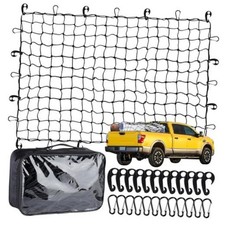 Heavy Duty Cargo Net for Pickup Truck Bed - 4' x 6' Stretches to 10' x 15'