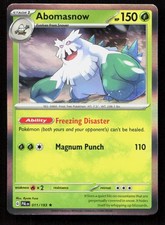 Abomasnow Holo Rare SV02: Paldea Evolved 011/193 NM