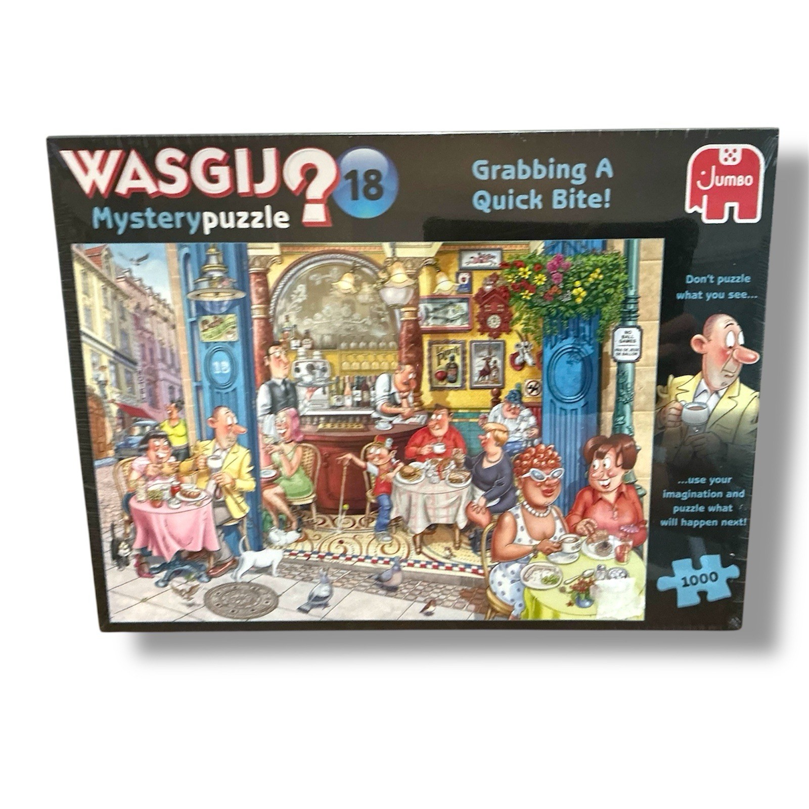 Jumbo Wasgij Mystery Puzzle 18 Grabbing A Quick Bite Jigsaw Puzzle 1000 New (17