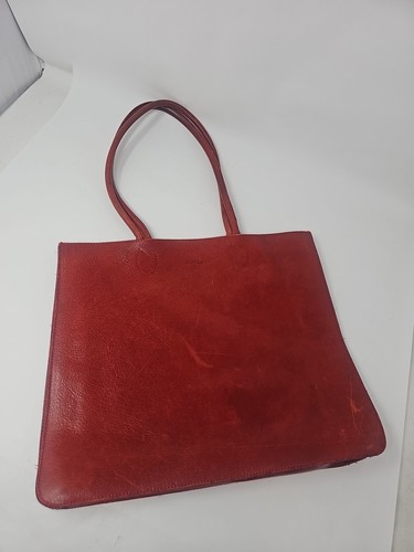 FURLA Leather  Tote/Bag Women Red Genuine USED. - Picture 1 of 23