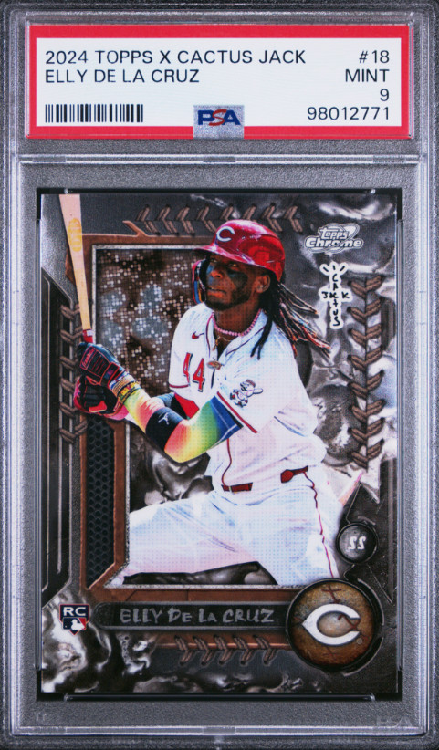 2024 Topps Cosmic Chrome x Cactus Jack Elly De La Cruz Rookie PSA 9
