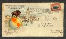 295 STAMP BUFFALO NY KENTUCKY GERMAN BANK PAN AMERICAN EXPO CANCEL POSTCARD 1901