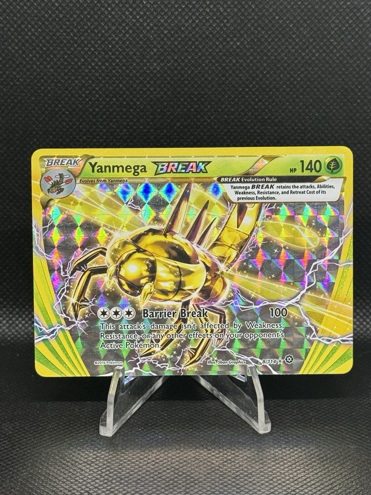 Pokemon Card Yanmega BREAK 8/114 2016 World Championships XY Steam Siege