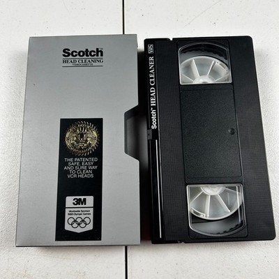 Scotch Head Cleaning Video Cassette 3M Technology VCR Cleaner Dry VHS Preowned