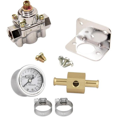 #ad Holley 12 804 Adjustable Fuel Pressure Regulator w 0 15 PSI Gauge $131.99