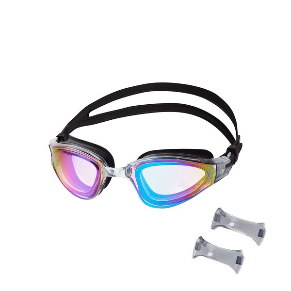 Schwimmbrille Erwachsene Antibeschlag Schutz Taucherbrille Herren Damen Rainbow-image