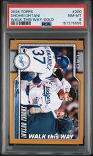 Topps 2026 Baseball Shohei Ohtani Walk This Way Gold #200 /50 PSA 8