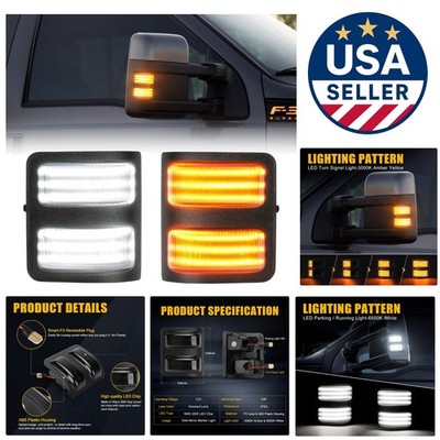 Easily Installed LED Switchback Side Mirror Lights for 2008-2016 F-Series Trucks