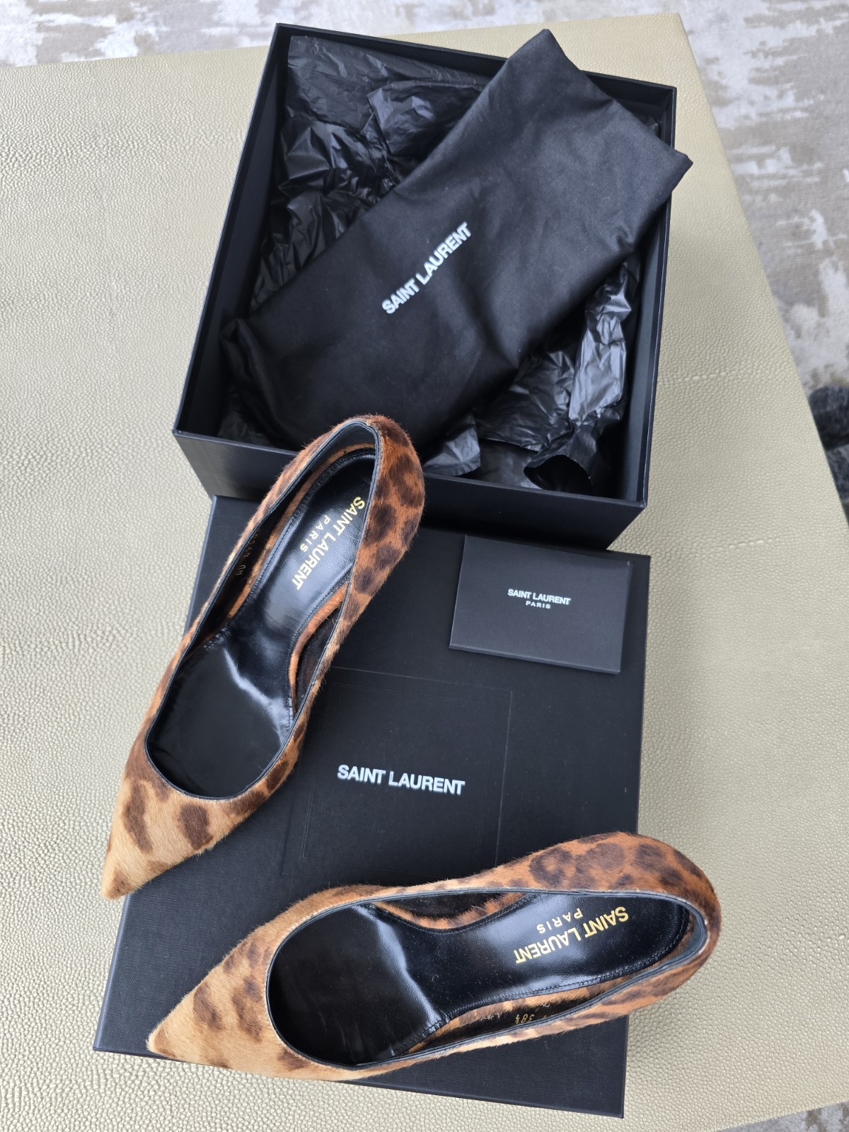 SAINT LAURENT Pompa stampa animalier YSL Yves St Laurent
